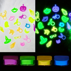 3-Color Set Glow-In-The-Dark Glitter Epoxy Resin Pigment 5g
