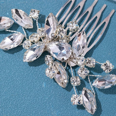 Crystal Bride Wedding Hair Comb with Rhinestone Accents