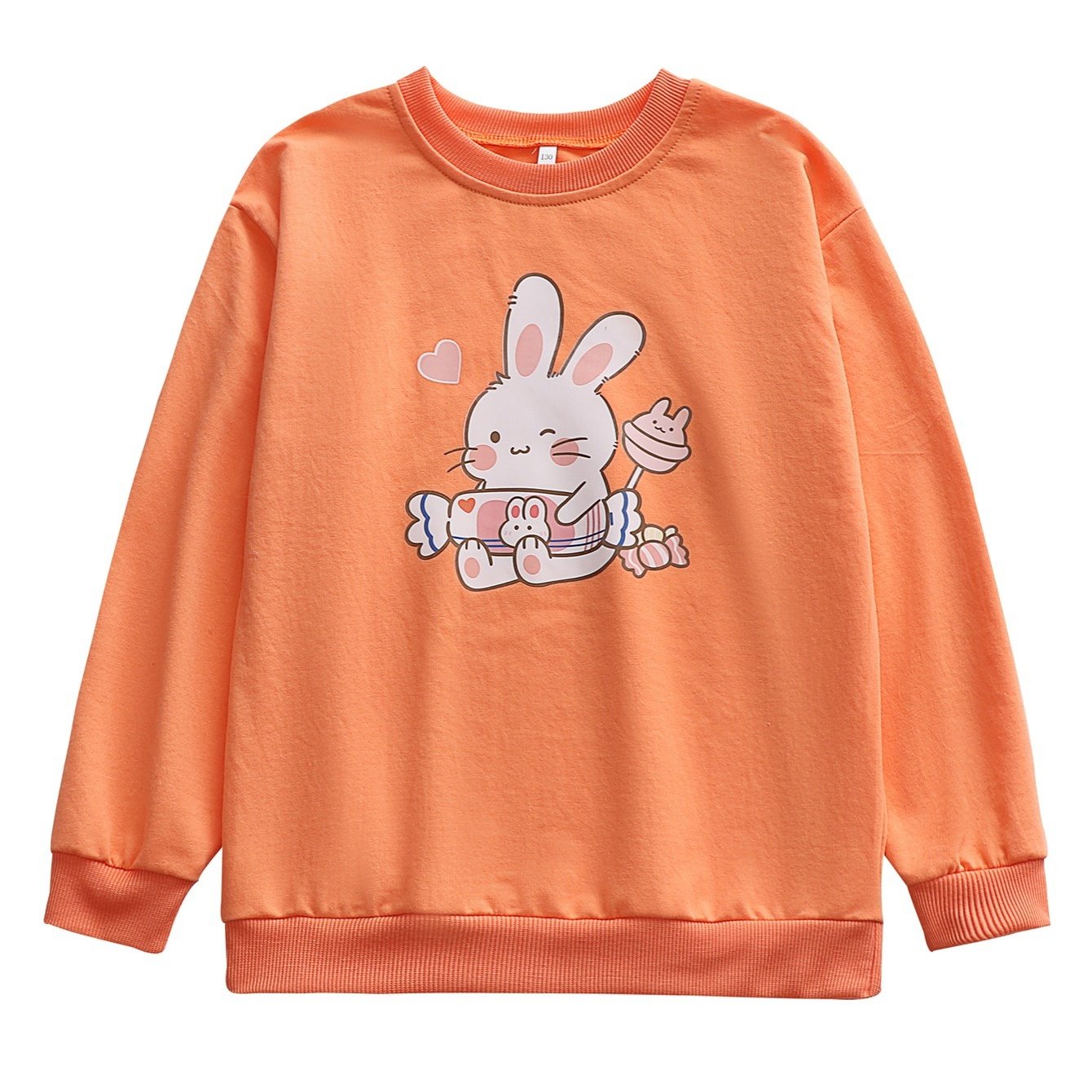 Toddler Girls Easter Rabbit Print Pullover Sweatshirt Kids Spring Clothes