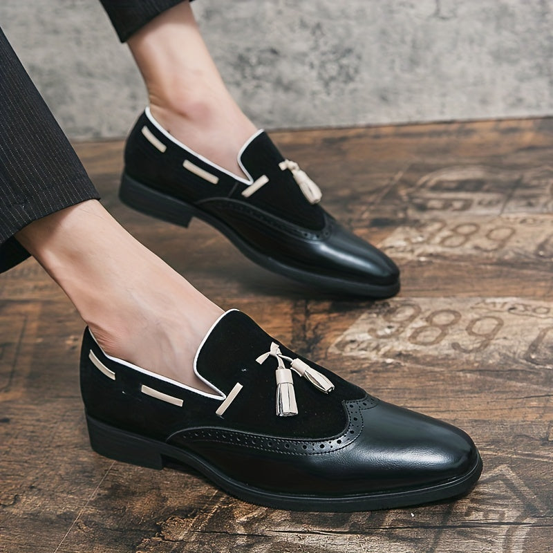 Men's Slip On Tassel Business Shoes Low Top Classic