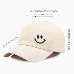 Youth Men's Smiling Face Pattern Sunscreen Baseball Cap