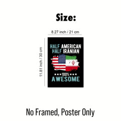 American Immigrant Culture Poster Map Modern Wall Art Home Decor
