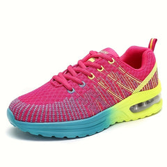 Women's Air Cushion Casual Shoes Lace Up Round Toe Sneakers