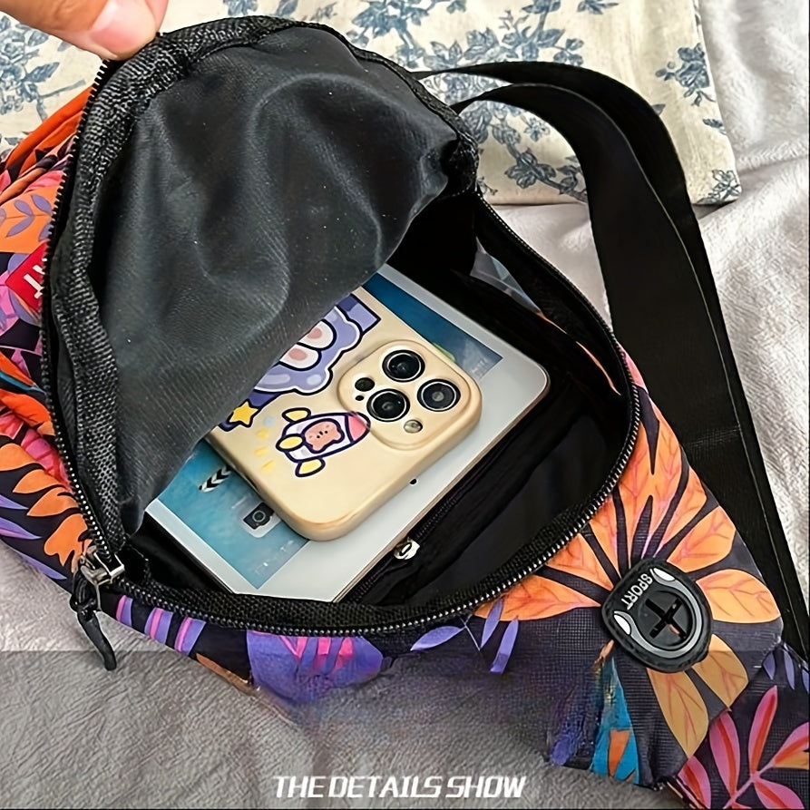 Colorful Printed Chest Bag for Outdoor Hiking