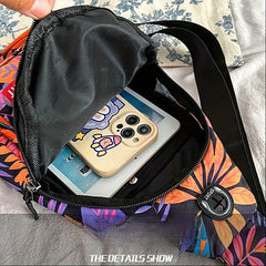 Colorful Printed Chest Bag for Outdoor Hiking