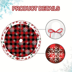 Red Tree Skirt Christmas Decorations Farmhouse Christmas Decor