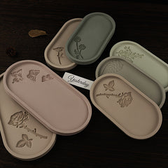 Concrete Printed Dish Tray Storage Silicone Mold DIY Gypsum Cement