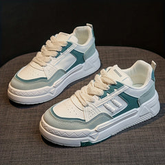 Women's Platform Sneakers Low Top Lace Up Shoes