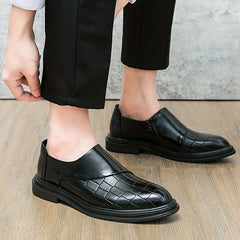 Men's Zipper Loafer Shoes Comfortable Non Slip for Business