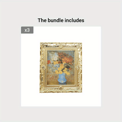 Mini Dollhouse Decoration Famous Painting Picture Frame Toy Ornaments