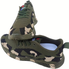 Women's Camo Sneakers Breathable Low Top Hiking Shoes