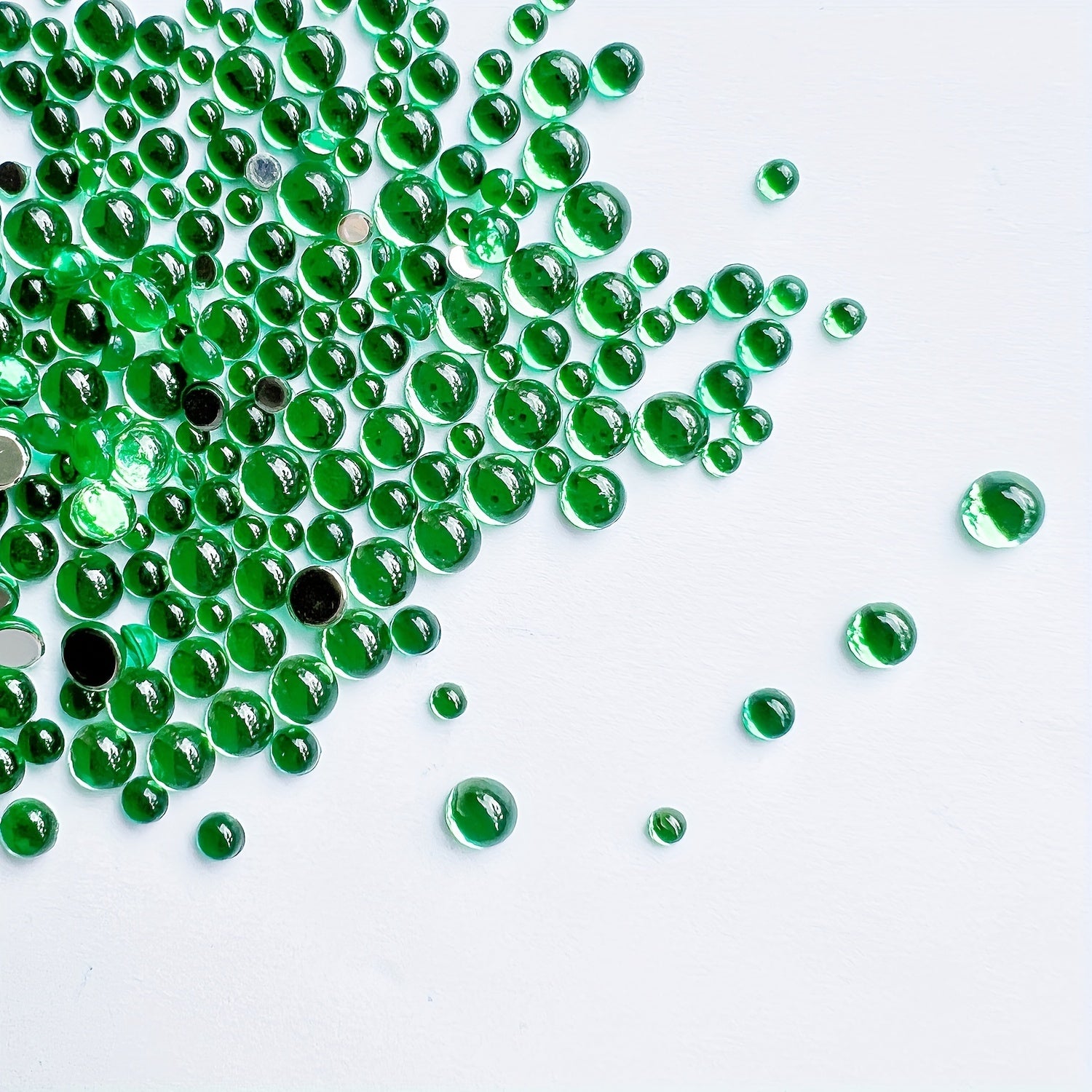 450pcs Colorful Foil Round Jewel Gems Acrylic Rhinestones For Crafts