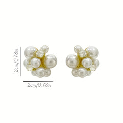 Flower Ball Rhinestone Earrings for Girls