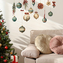 Christmas Wall Decal Merry Christmas Hanging Red Berry Wall Stickers