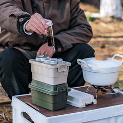 Solid Outdoor Camping Mini Storage Box Desktop Seasoning Bottle Storage Box