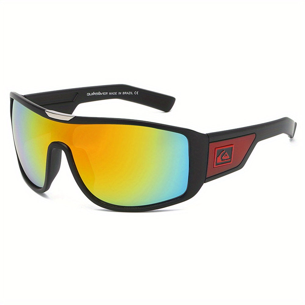 Men's Outdoor Large Frame Sunglasses Sports Cycling Colorful Sunglasses