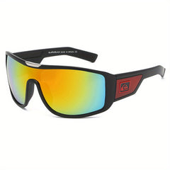 Men's Outdoor Large Frame Sunglasses Sports Cycling Colorful Sunglasses