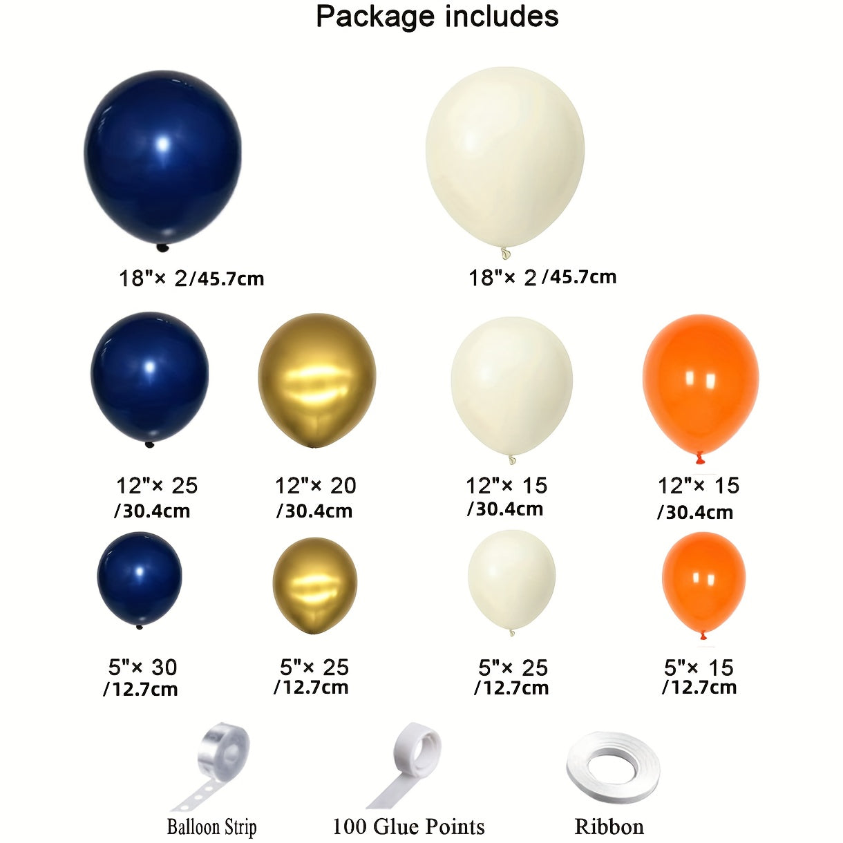 Navy Balloons Garland Arch Kit for Thanksgiving Decoration