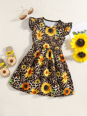 Girls Casual Dots Allover Print Summer Dress