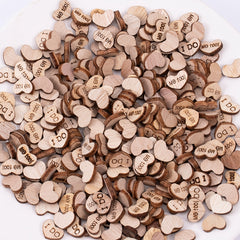 Wooden Heart Desktop Decoration Wedding Tablecloth 100pcs