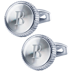 Men's Classic Letter Cufflinks for Business Casual