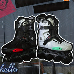 Adjustable Roller Skates for Kids and Adults - Stylish Letter Print