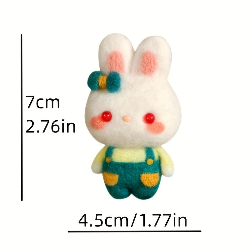 1pc Rabbit Series Wool Felt Handcraft DIY Material Package - 10 Styles