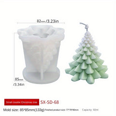 3D Christmas Tree Candle Silicone Mold DIY Kit