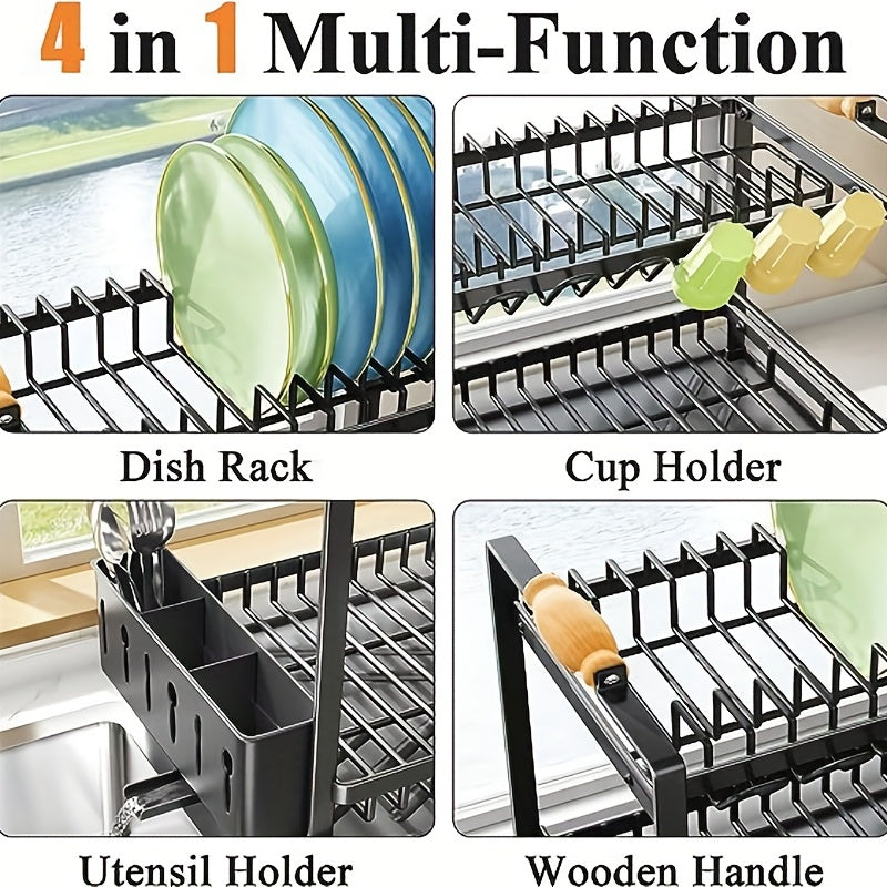 2 Tier Dish Drying Rack with Cup Holder