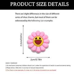 25pcs Flower Pattern PVC Shoe Charms For Clogs Birthday Party Favors
