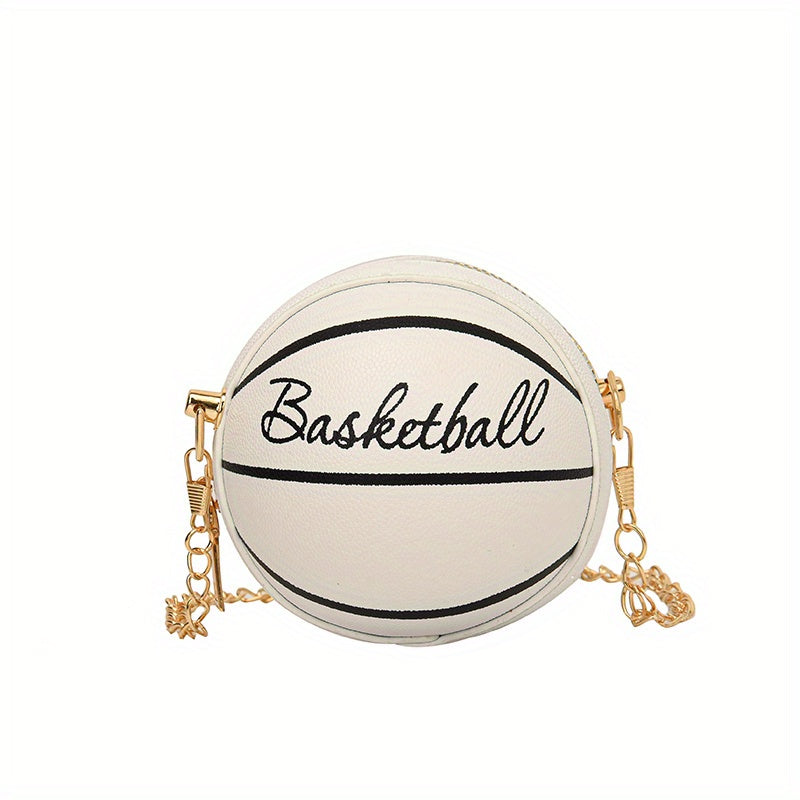 Mini Basketball Shape Crossbody Bag for Girls