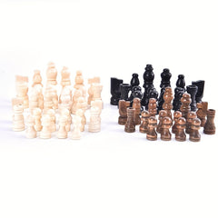 32pcs Wooden Chess Pieces International Word Chess Set Chess Game Accessories