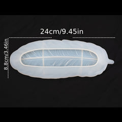 Feather Shape Storage Tray Silicone Mold DIY Gypsum Cement Dish Jewelry Resin