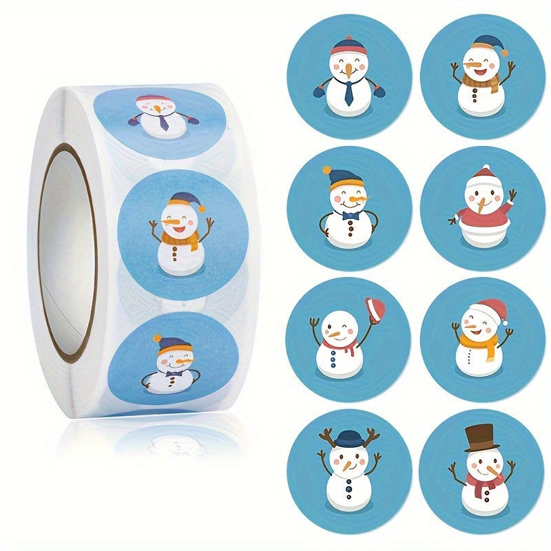 500 Merry Christmas Stickers Roll Xmas Gift Decoration Seal