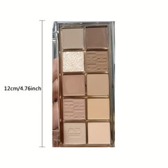 10 Shade Milk Tea Earth Tone Eyeshadow Palette Matte & Pearly Finish