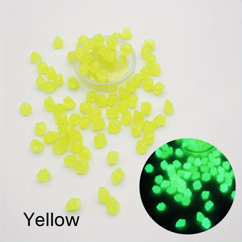 100pcs Glow In The Dark Stones Decor Pebbles For Aquarium Landscaping