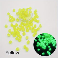 100pcs Glow In The Dark Stones Decor Pebbles For Aquarium Landscaping