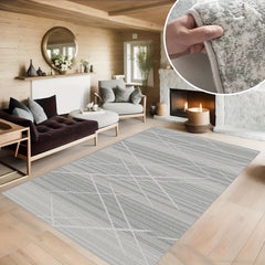1pc Large Line Carpets for Living Rooms, Bedrooms, Offices - Non Slip and Easy