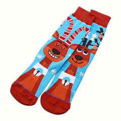 5 Pairs Cartoon Print Socks Comfy Halloween Mid Tube Socks Women's Stockings