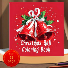 Christmas Bell Coloring Book for Adults: Festive Red Bells Holly & Ribbons Paper