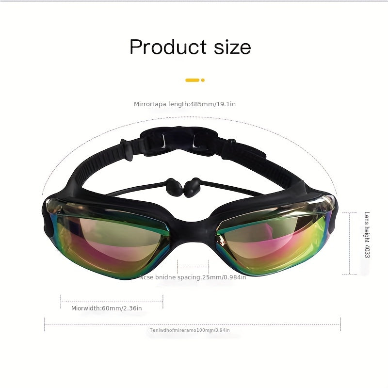 Waterproof Anti-fog Electroplating Swim Goggles Unisex Adults