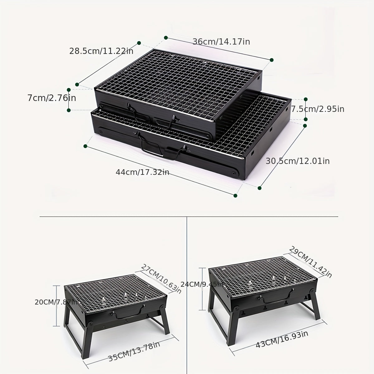 Foldable Campfire Grill for Outdoor Camping Picnic BBQ Home Charcoal BBQ Grill