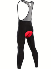 Men's Fleece Lined Cycling Bib Tights With Pockets