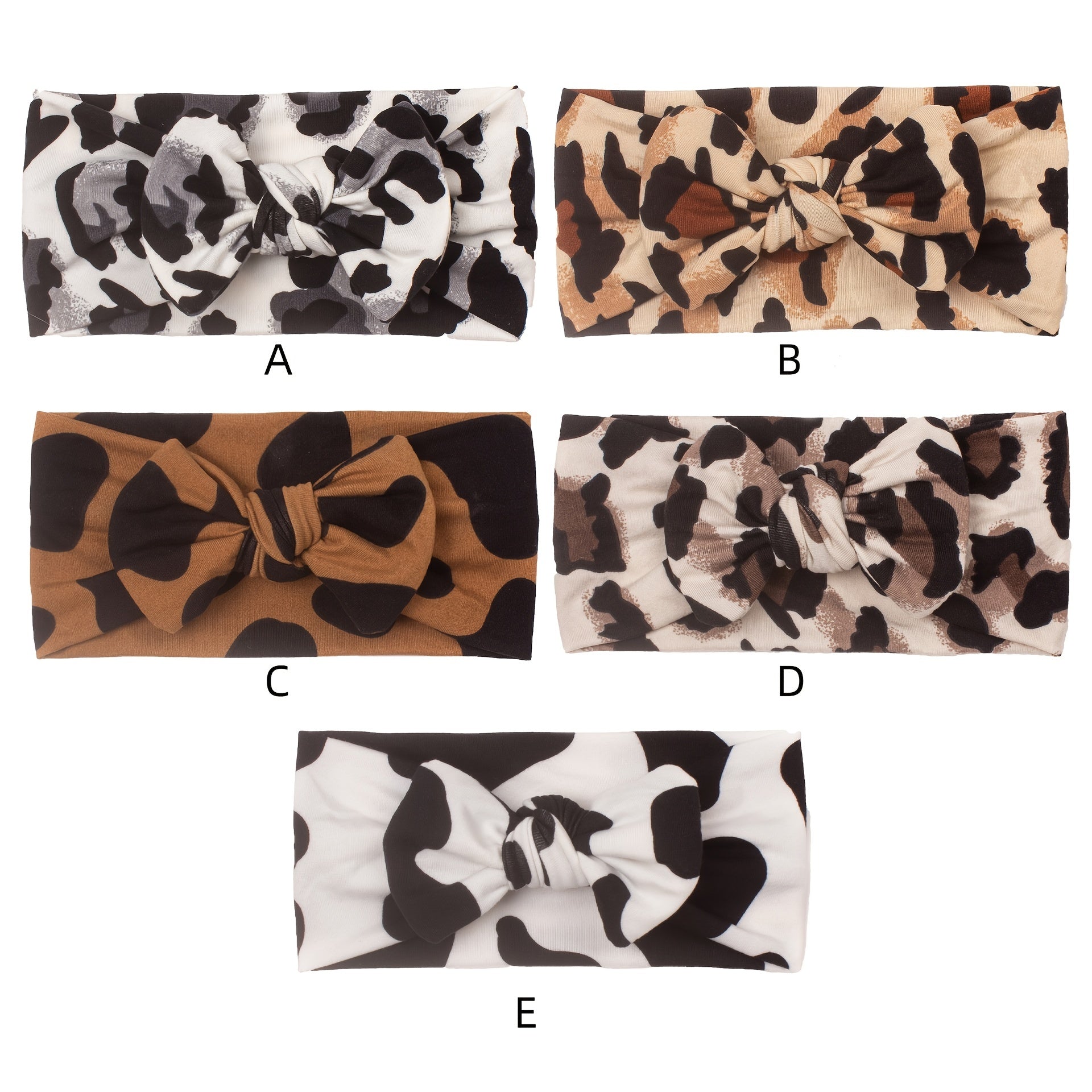 Leopard Print Bow Hair Band Headwear for Baby Girls