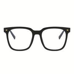 Men's Square Frame Large Frame Light Blocking Glasses With Box