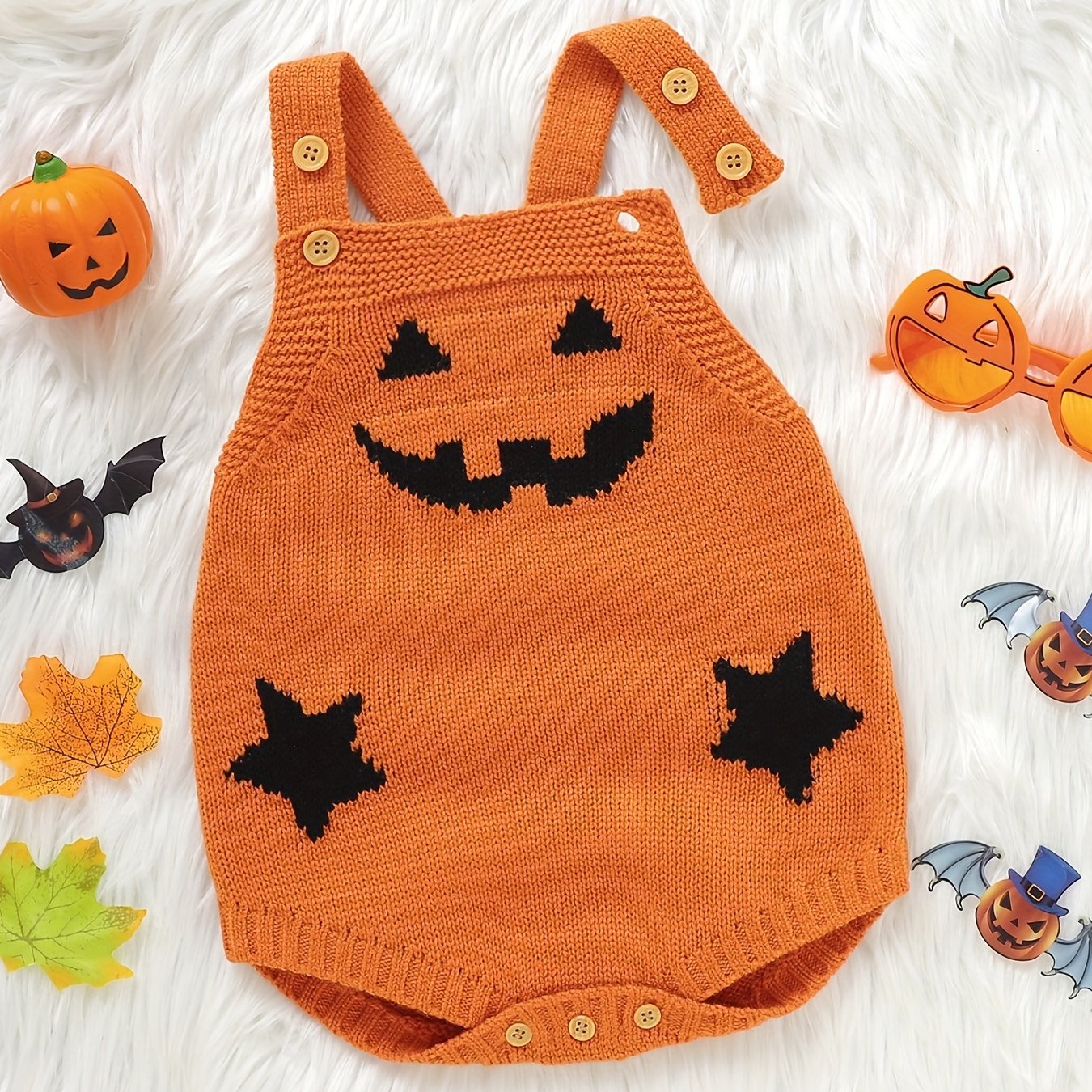Halloween Party Pumpkin Cosplay Baby Triangle Jumpsuit