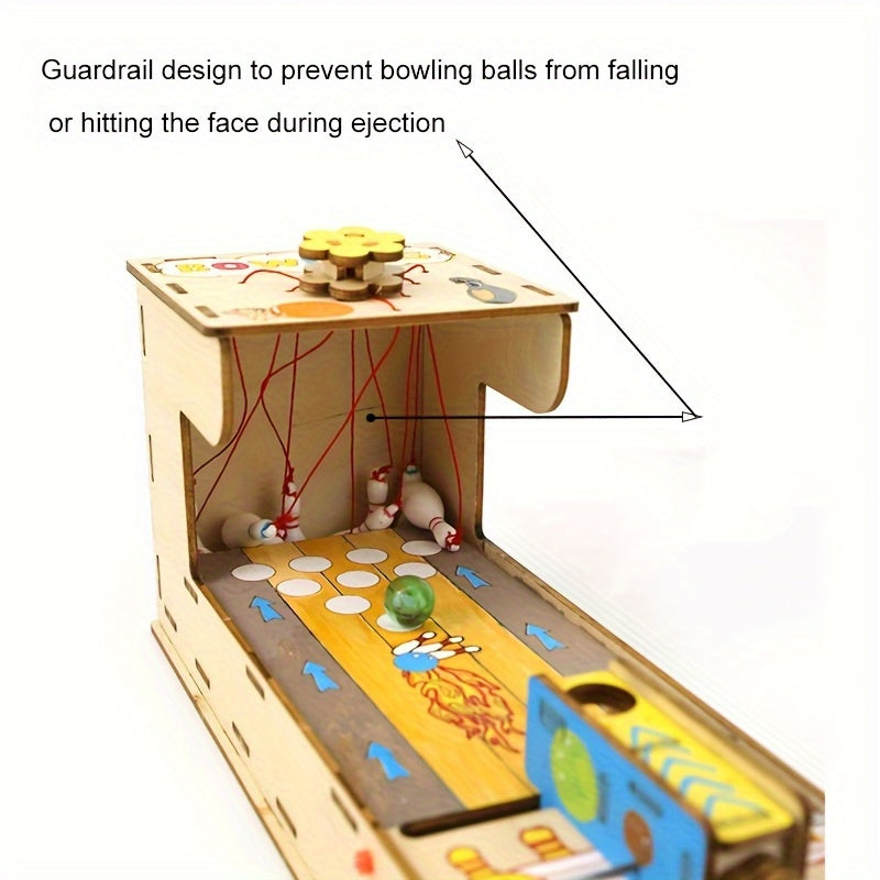 DIY 3D Wooden Bowling Puzzle Educational Crafting Kit