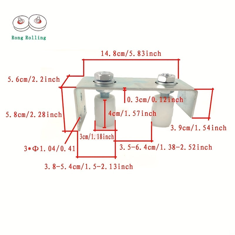 Nylon Guide Wheels for Sliding Doors High Sliding Door Wheels with Screws