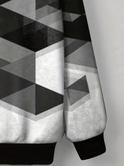 Geometric 3D Print Tee Tops Boys Round Neck Short Sleeve Soft
