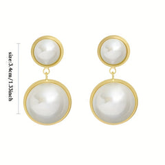 Sweet Baroque Pearl Earrings Court Style Elegant Earrings